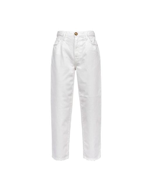Pinko White Loose-Fit Jeans