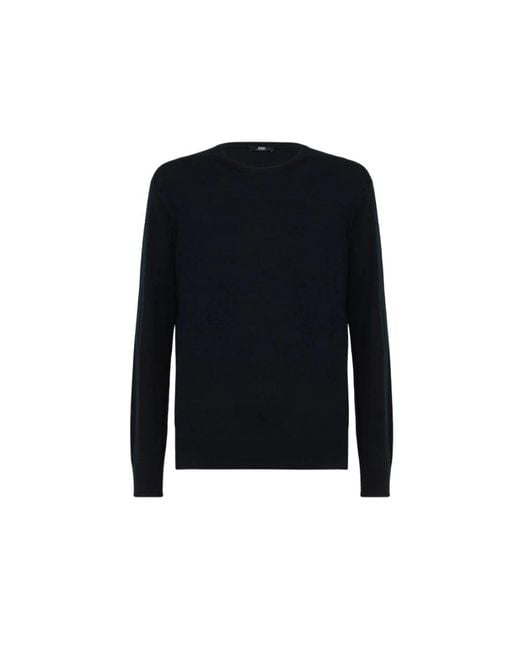 Alpha Studio Blue Round-Neck Knitwear for men