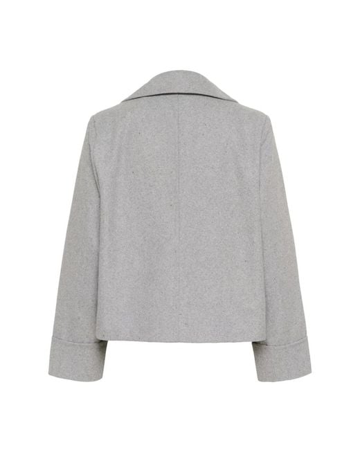 Kaffe Double-Breasted Coats in het Gray