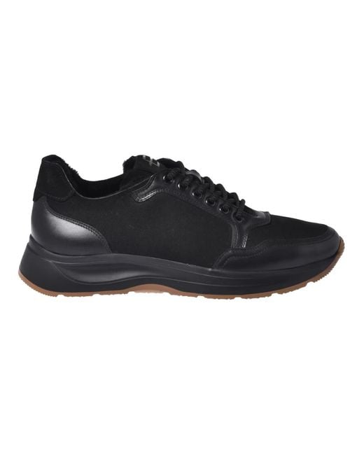 Baldinini Suede Leather And Sheepskin Trainers in Black für Herren
