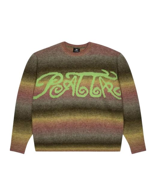 PATTA Green Round-Neck Knitwear for men