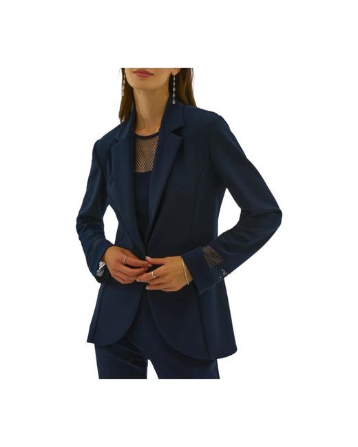 Joseph Ribkoff Elegante Blazer Met Één Knoop in het Blue