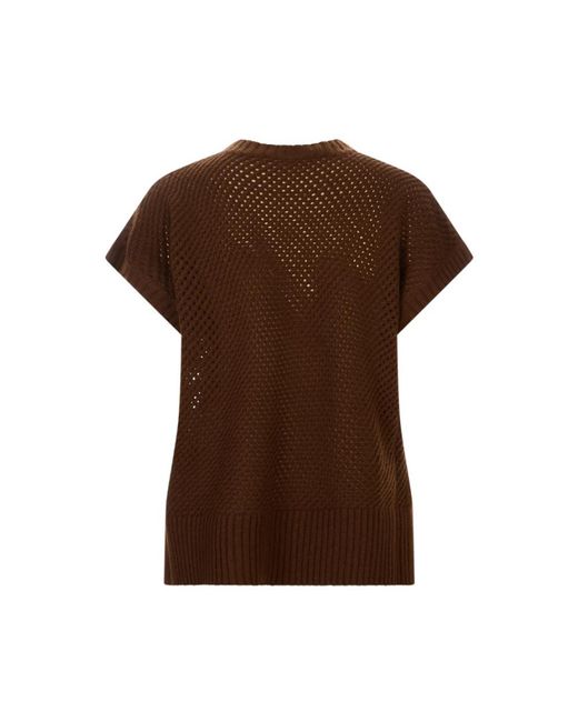 Max Mara Brown Round-Neck Knitwear