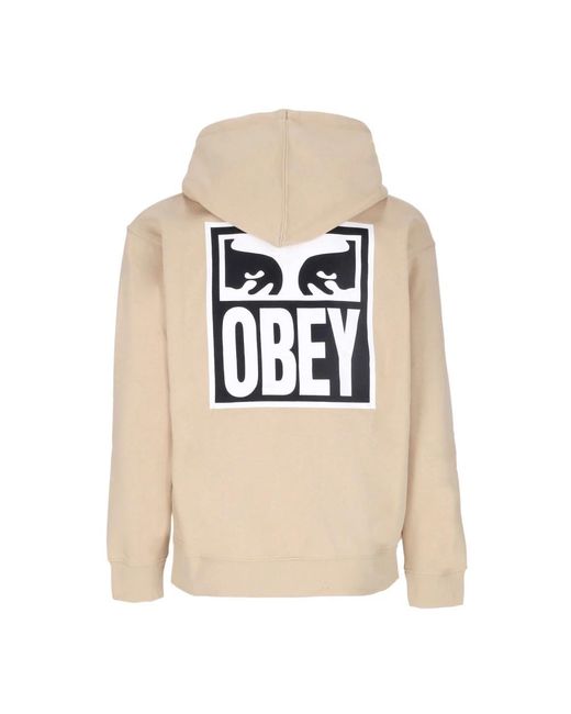 Obey Natural Hoodies for men