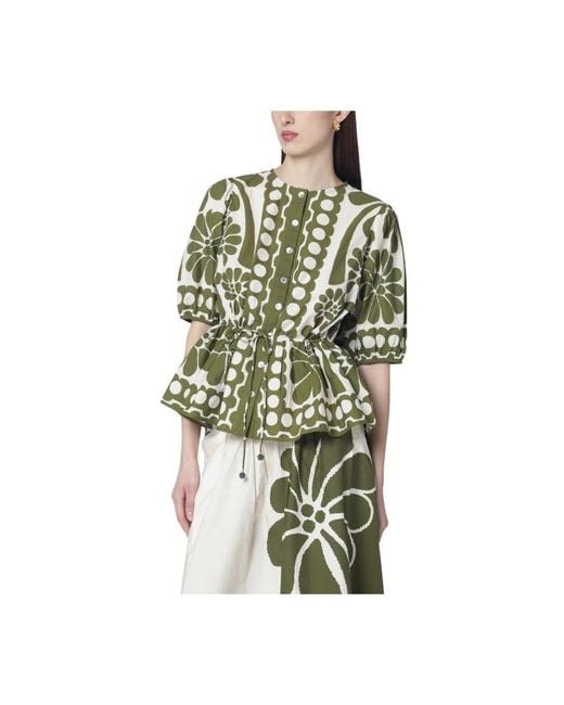 Farm Rio Green Blouses