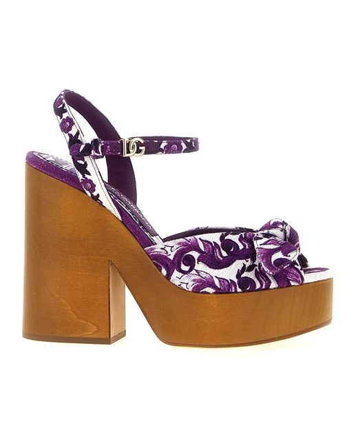 Dolce & Gabbana Blue High Heel Sandals
