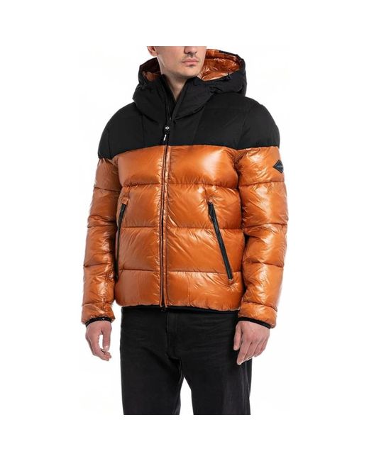 Replay Orange Down Jackets for men