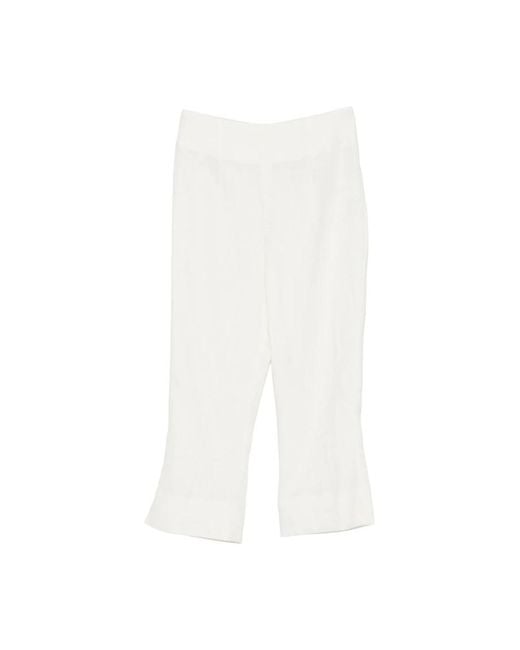 Faithfull The Brand White Cropped Trousers