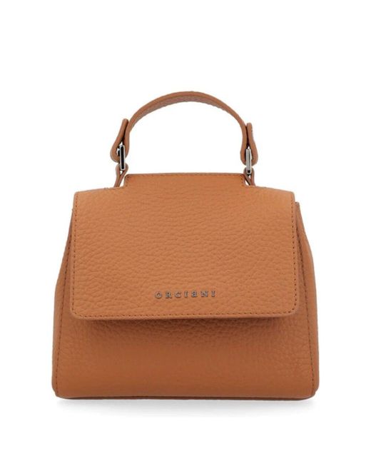 Orciani Brown Weiche Mini Leder Tasche