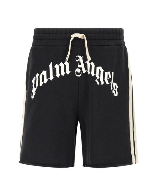 Palm Angels Black Casual Shorts for men