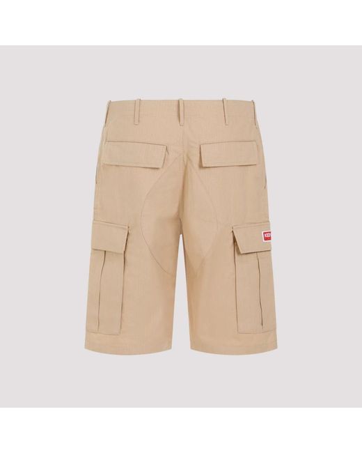 KENZO Natural Casual Shorts for men