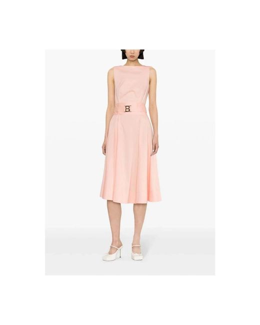 Blugirl Blumarine Pink Midi Dresses