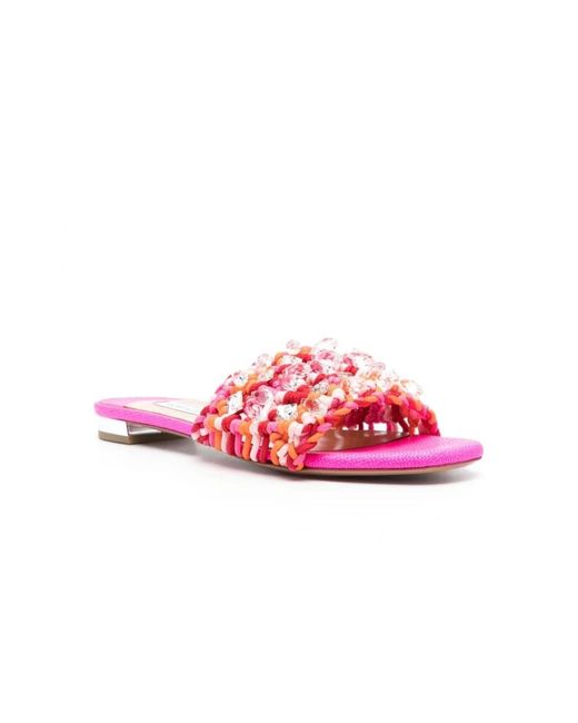 Aquazzura Pink Sliders