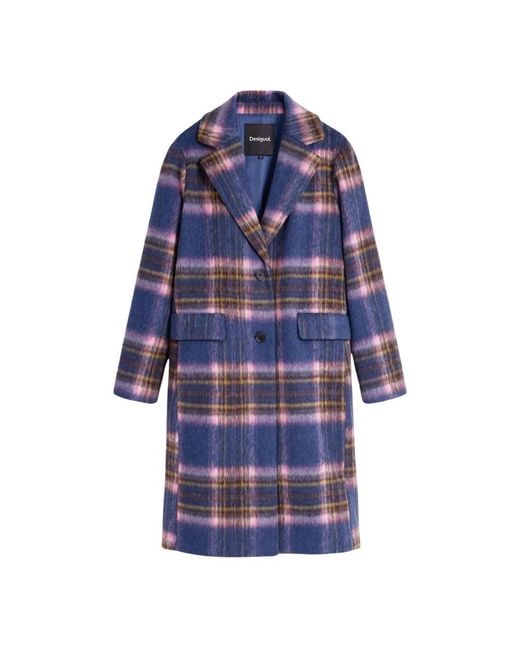 Desigual Chaq_Checkered Jas in het Blue