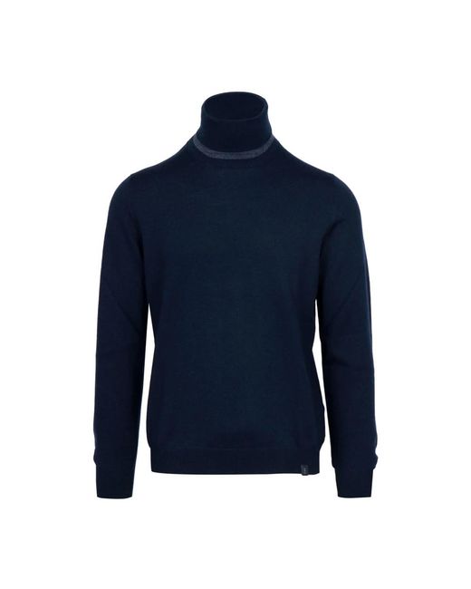 Fay Turtleneck Trui in het Blue voor heren