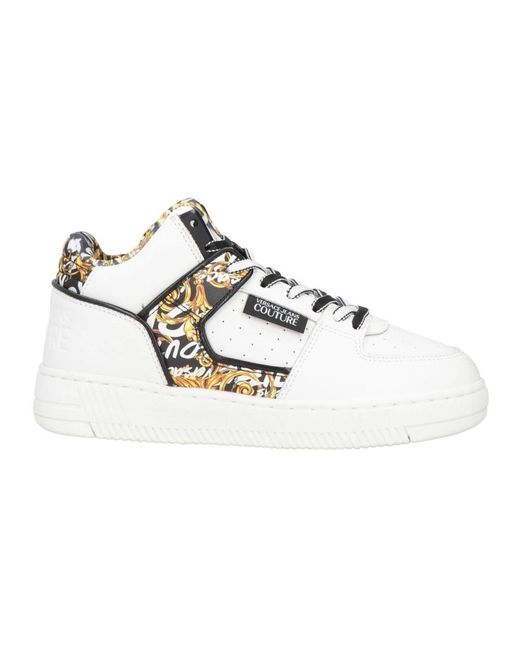 Versace Jeans Couture White Weiße Low-Top-Sneaker