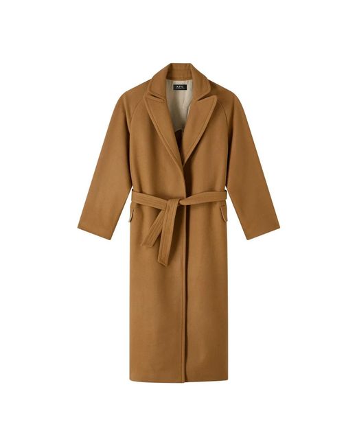 A.P.C. Brown Belted Coats