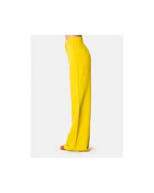 Max Mara Studio Yellow Wide Trousers