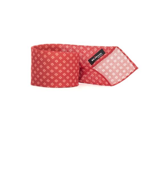 Ties Kiton de hombre de color Red