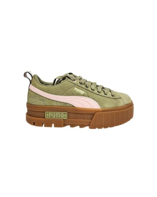 Puma Roma Amor Heritage Wit Groen Laag Kant Omhoog Dames Trainers 370947 04  | Fruugo BE