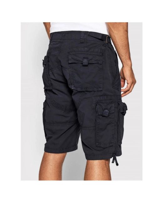 Aeronautica Militare Blue Casual Shorts for men