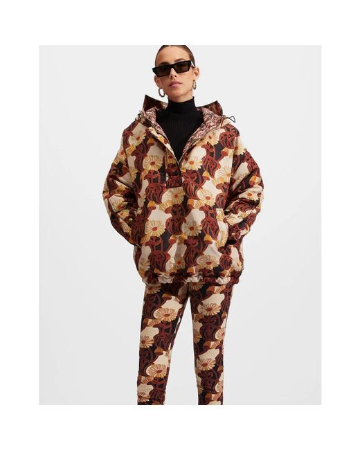 LaDoubleJ Jassen ,Wit ,Polyester Lente-Geïnspireerde Witte Gerber Anorak Jas in het Brown