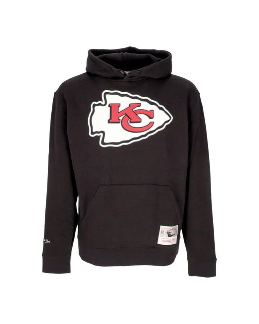 Mitchell & Ness Hoodies & Sweatvesten ,Zwart ,Katoen Kansas City Chiefs Logo Hoodie in het Black voor heren