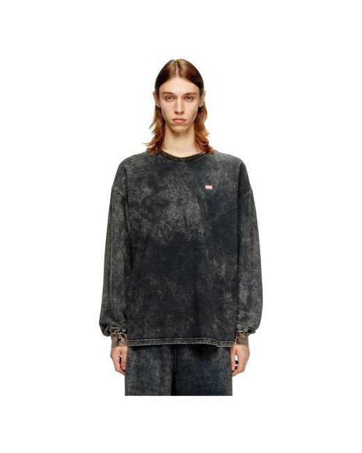 DIESEL Black Long Sleeve T-Shirts