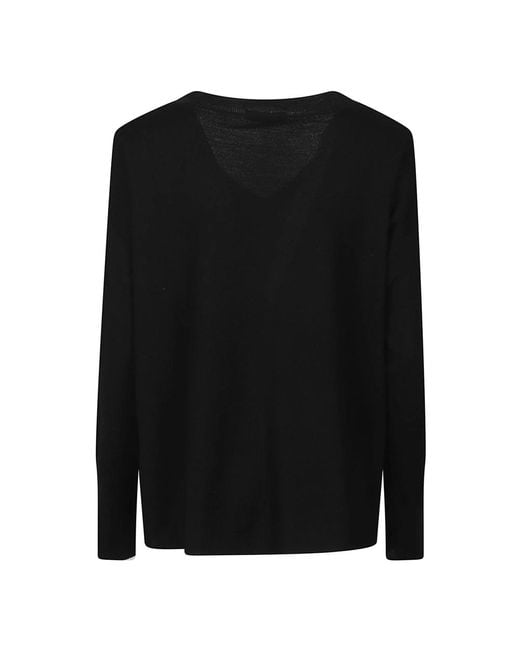 Aragona Round-Neck Knitwear in het Black