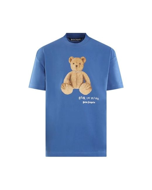 Palm Angels Blue T-Shirts for men