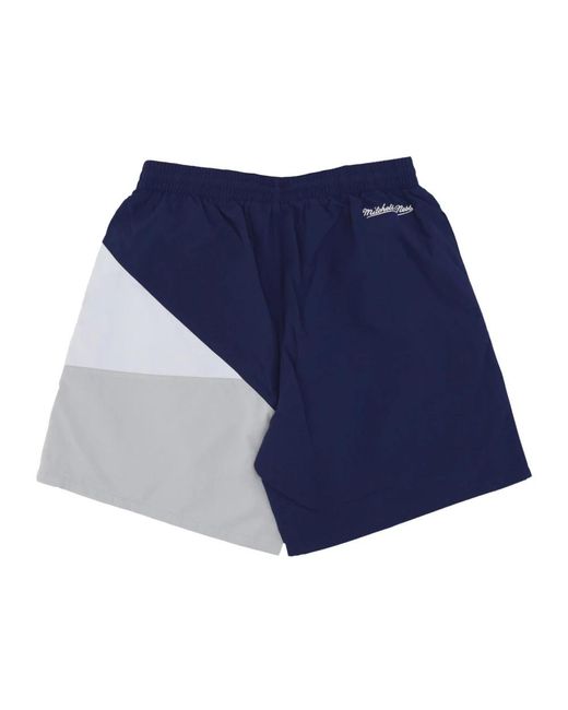 Mitchell & Ness Korte Broeken ,Blauw ,Polyester Georgetown Hoyas Vintage Logo Shorts in het Blue voor heren