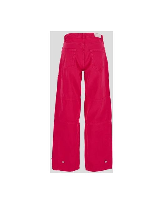 ICON DENIM Red Wide Trousers