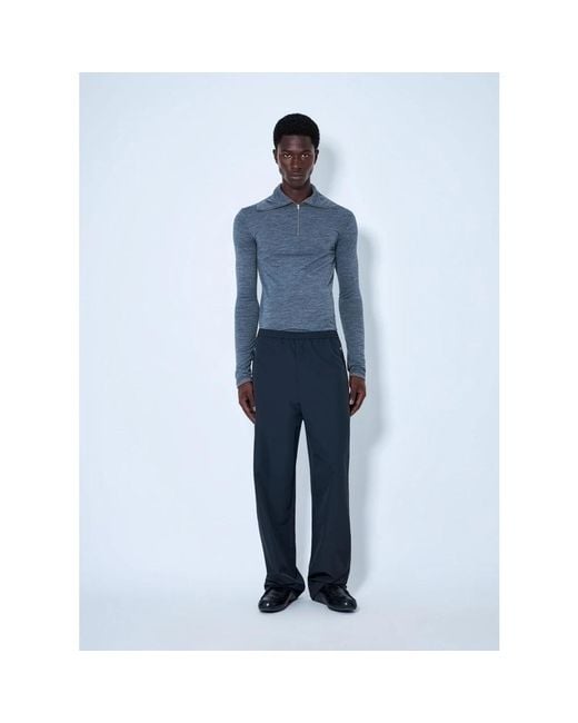 Jil Sander Blue Wide Trousers for men