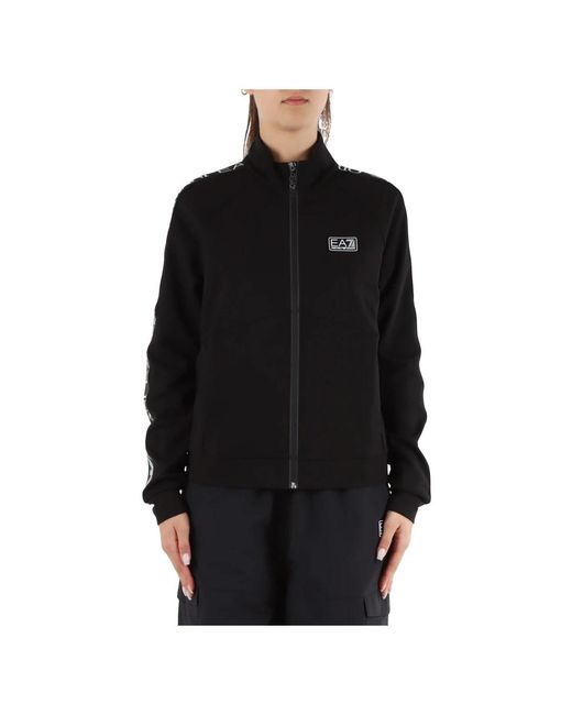 EA7 Black Zip hoodie natural ventus7 baumwolle modal