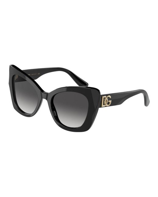 Dg crossed sunglasses di Dolce & Gabbana in Black