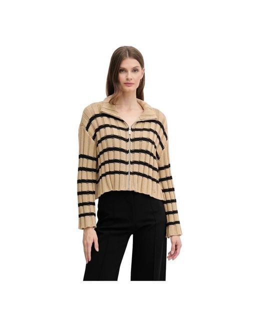 DKNY Gestreepte Ritsvest in het Black