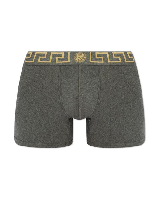 Versace Ondergoed ,Grijs ,Katoen Katoenen Boxershorts in het Gray voor heren