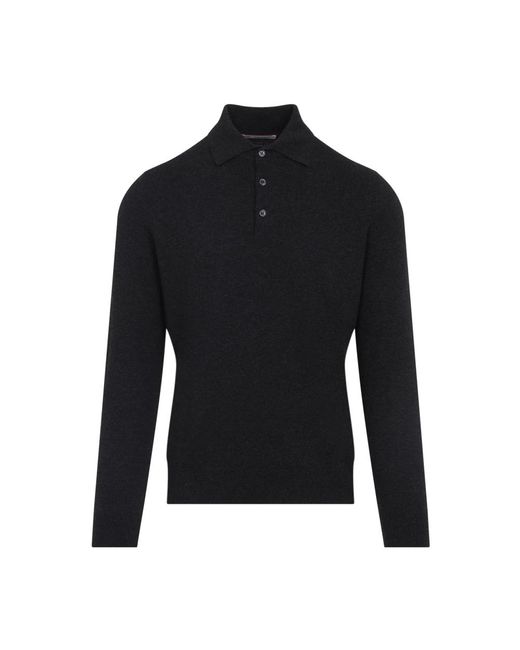 Brunello Cucinelli Black Cashmere Knitwear for men