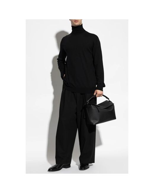 Jil Sander Truien & Vesten ,Zwart ,Wol Wollen Coltrui in het Black voor heren