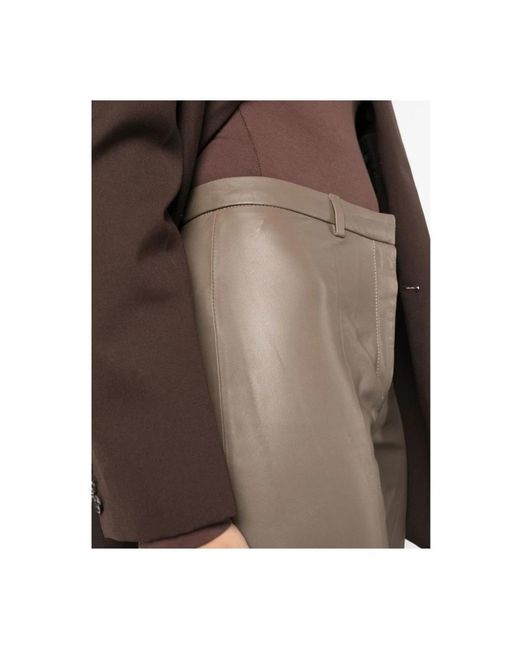 FEDERICA TOSI Brown Wide Trousers