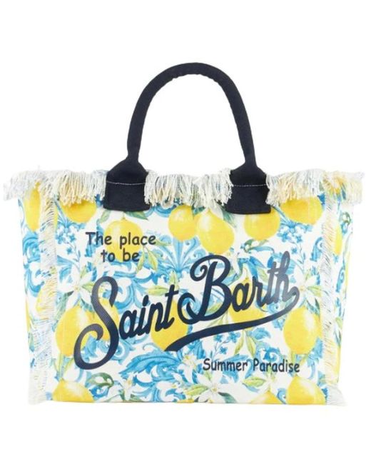 Saint Barth Blue Tote Bags