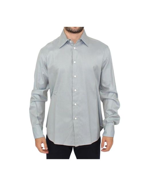 Ermanno Scervino Graues casual button-front hemd in Gray für Herren