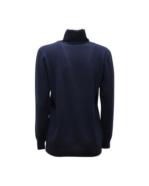 Kangra Truien & Vesten ,Blauw ,Wol Luxe Wol Kasjmier Coltrui Sweater in het Blue