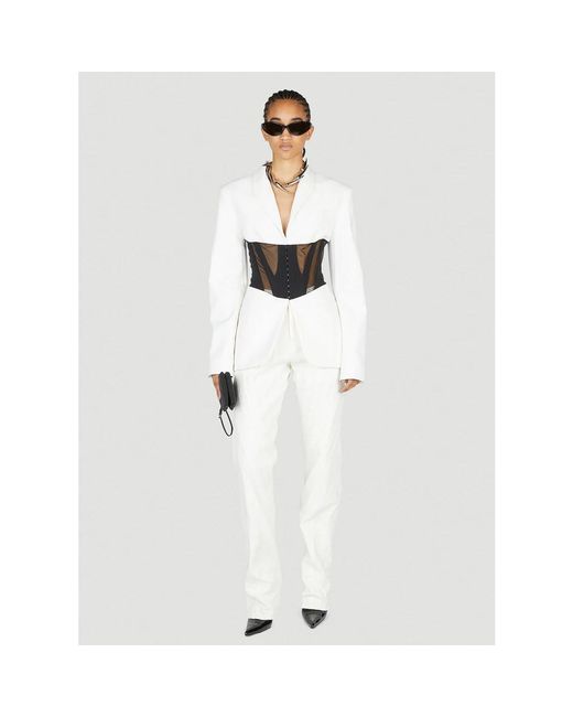 Mugler Panel Jeans in het White