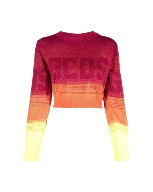 Gcds Red Round-Neck Knitwear
