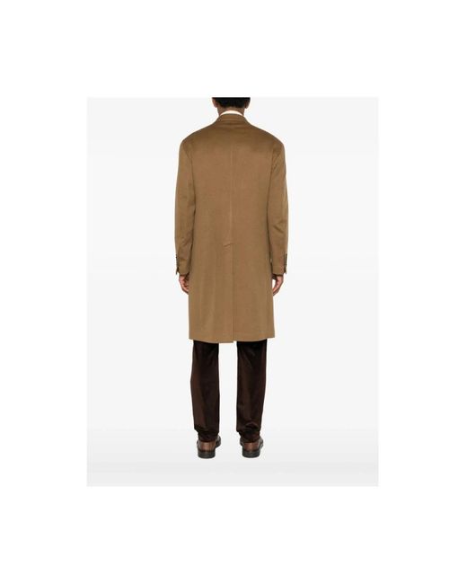 Tagliatore Brown Double-Breasted Coats for men
