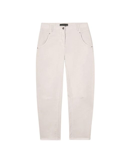 Luisa Cerano White Cropped Jeans