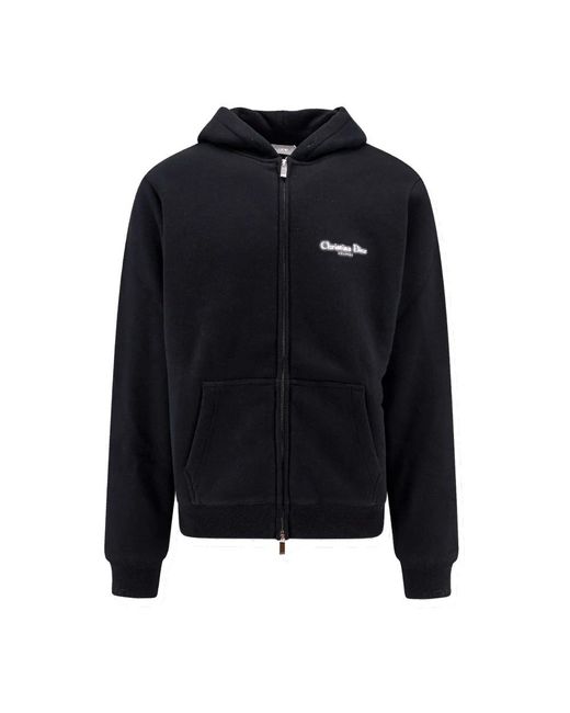 Dior Schwarzer Logo-Kapuzenpullover in Blue für Herren