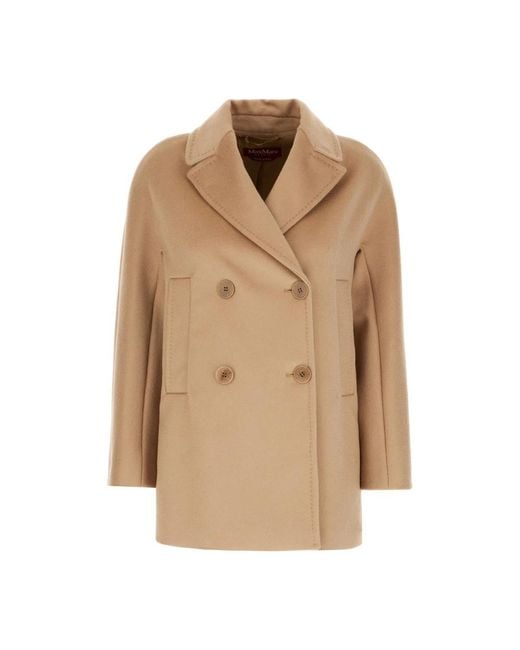 Max Mara Natural Double-Breasted Coats