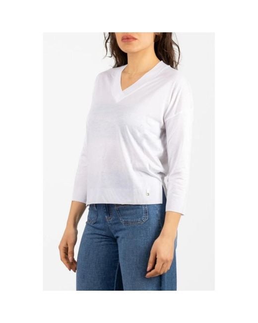 Herno White Long Sleeve T-Shirts